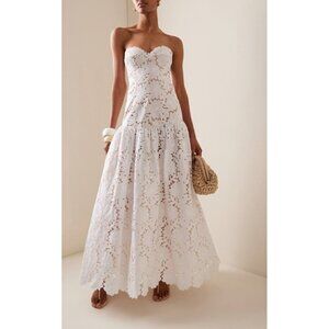 Silvia Tcherassi White Margie Strapless Dress Size XS / Size 2